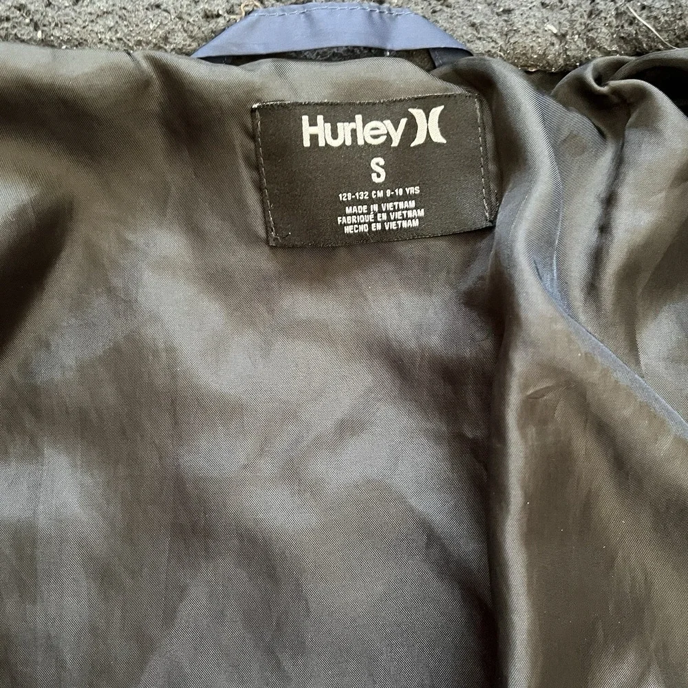Hurley Puffer Coat Boys Size Small Blue Full Zip Good - Picture 4 of 6